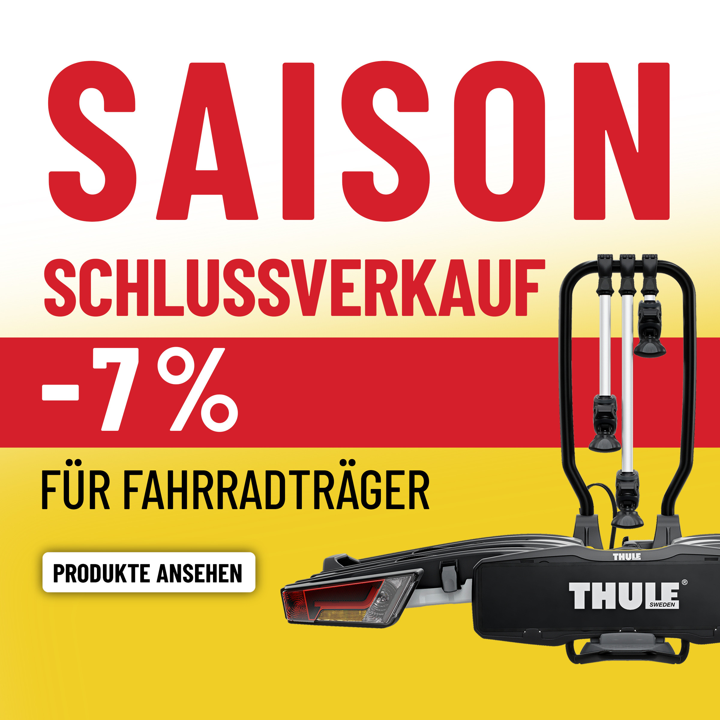 Jetzt 7 % Rabatt auf THULE Fahrradträger sichern!